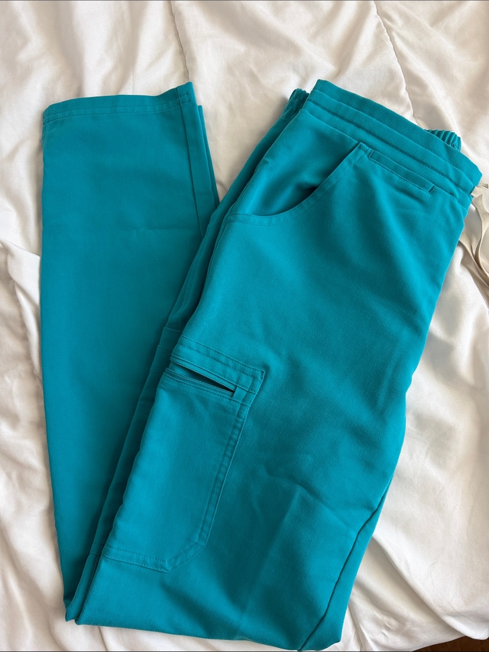 Figs Teal Women's Yola Skinny Scrub Pants